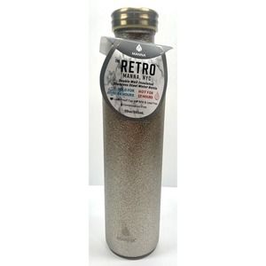 The Retro Manna Glitter Brights Double Wall Insulated Water Bottle Gold 20oz New